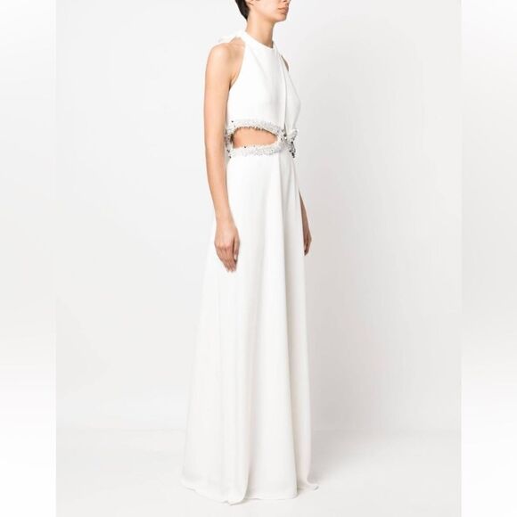 NWT Jonathan SIMKHAI Cut-Out Detailing Long Dress White Wedding Maxi Size 6 - Picture 16 of 16